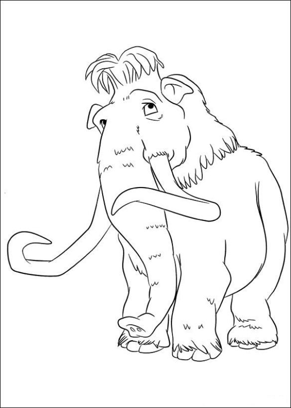 12 coloring pages of Ice Age 4